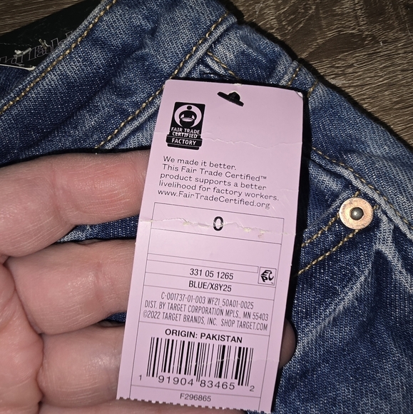 NWT Wild Fable Highest Rise Mom Short Cuffed Denim Jean HAPPY Shorts 0 25R 25 R - Picture 9 of 10